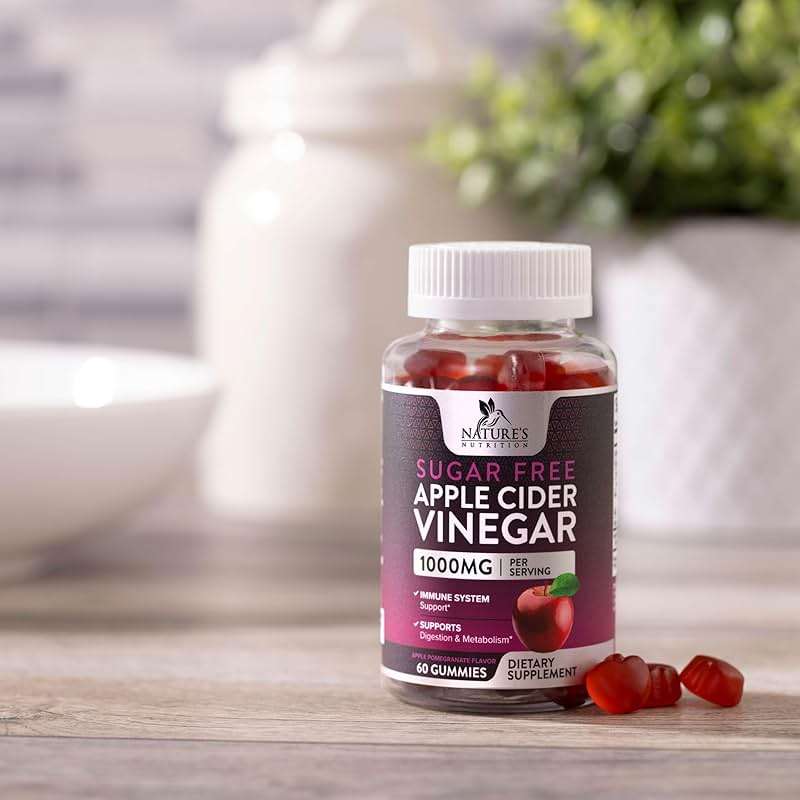 Apple Cider Vinegar Gummies for Weight Loss - Sugar Free - Max Strength ACV Gummy with Vitamin B12 & The Mother - Metabolism & Energy Support - Vegan Apple Cider Vinegar Gummy Supplement - 60 Gummies - Image 9