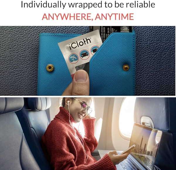 iCloth 70% Isopropyl Alcohol Large Screen and Electronics Wipes, Lint-Free, Streak-Free, Fast-Drying, Removes Dust and Fingerprints (50 Wipes) - Image 6