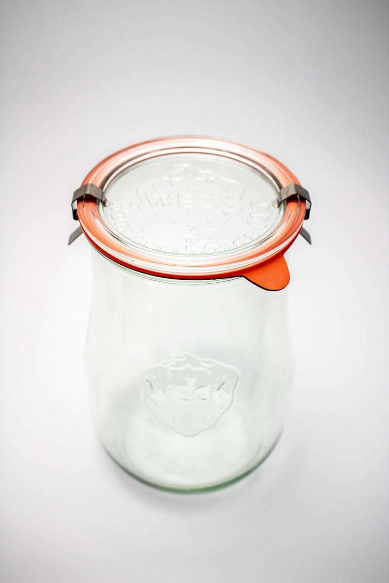 Weck Jars - Weck Tulip Jars 1.5 Liter- Large Glass Jars for Sourdough - Starter Jar with Glass Lid - Wide Mouth - Suitable for Canning and Storage - (1 Jar) - Image 4