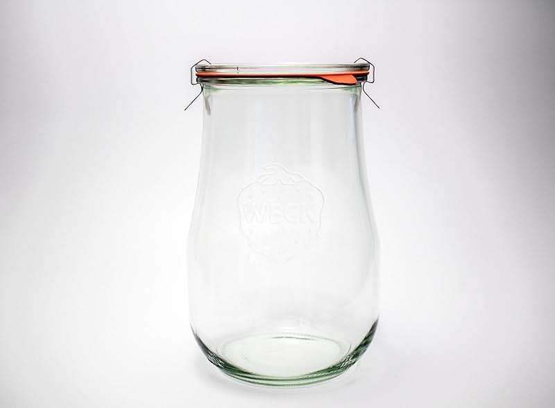 Weck Jars - Weck Tulip Jars 1.5 Liter- Large Glass Jars for Sourdough - Starter Jar with Glass Lid - Wide Mouth - Suitable for Canning and Storage - (1 Jar) - Image 7