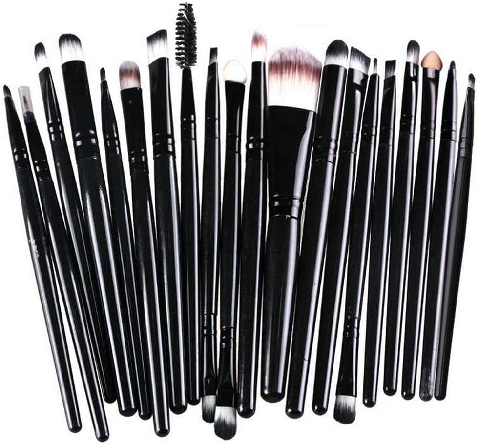 Makeup Brushes ZHIYE Make up Brush Set 20 PCs Professional Face Eyeliner for Foundation Blush Concealer Eyeshadow with Travel Black - Image 1