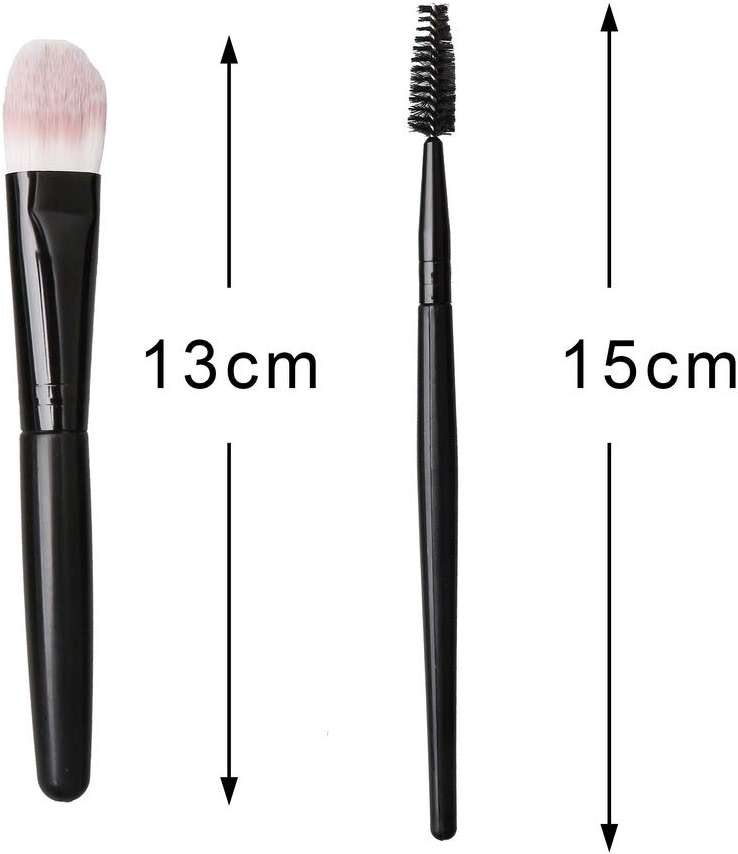 Makeup Brushes ZHIYE Make up Brush Set 20 PCs Professional Face Eyeliner for Foundation Blush Concealer Eyeshadow with Travel Black - Image 3