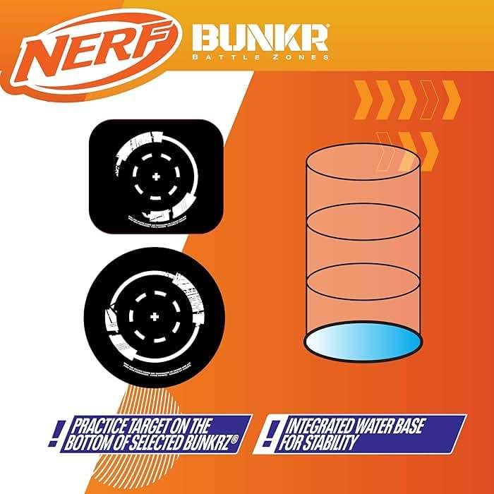 BUNKR Battle Zones NERF NERF Stadium Pack – 8-Piece Inflatable Barricade Shield Bunker Set for War, Laser Tag, Foam Dart Blasters, Gel Blasters, Water Blasters & Outdoor Battle Play - Image 12