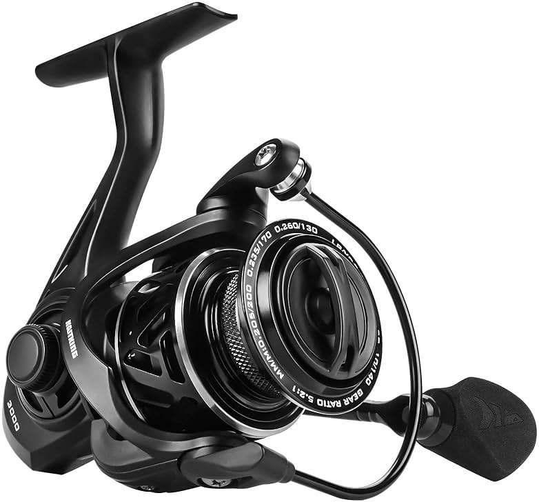 KastKing Zephyr Spinning Reels – 7+1/6+1 BB – Carbon Fiber Drag – Stainless Steel Shaft – Aluminum & CNC Spool – Black/Green/Orange – Sizes 500/1000 SFS – ICE Fishing Ready Reels! - Image 1