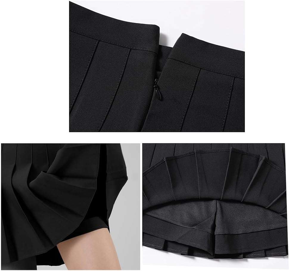 Women Girls high Waisted Pleated Skater Tennis School Skirt Uniform Skirts - Image 4