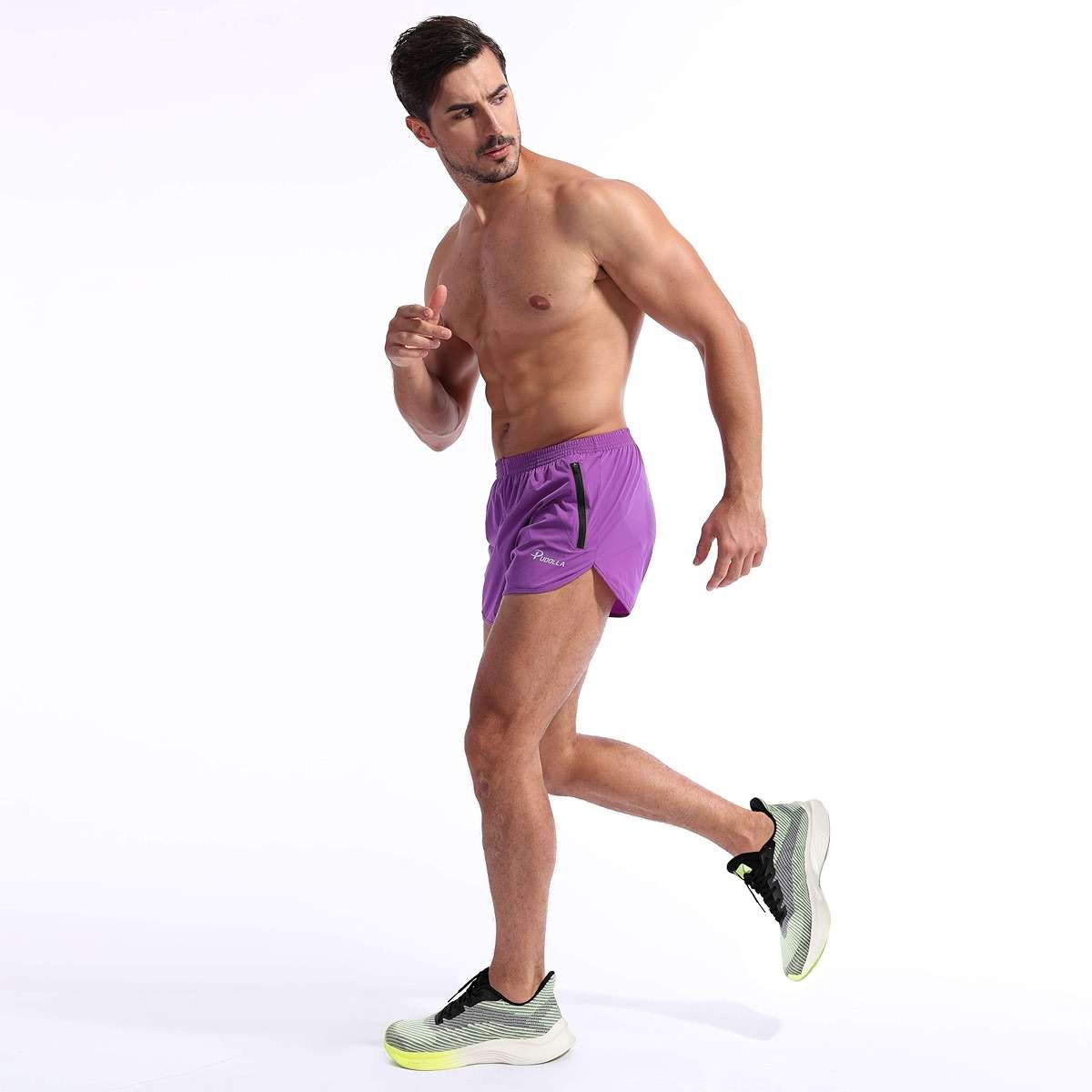 Pudolla Men’s Running Shorts 3 Inch Quick Dry Gym Athletic Workout Shorts for Men with Zipper Pockets - Image 6