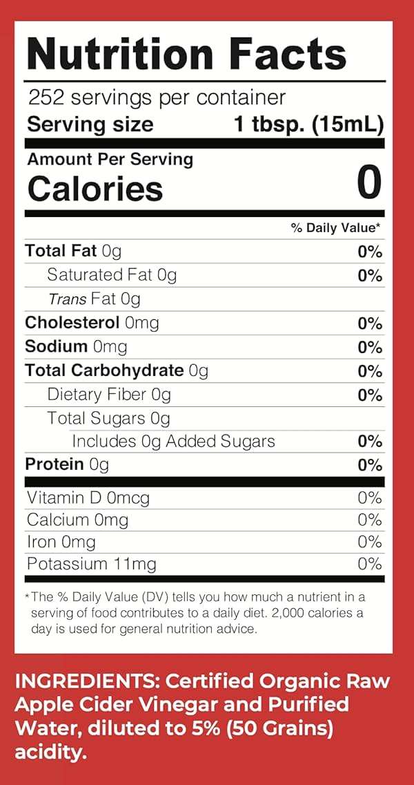 Lucy's Family Owned - USDA Organic NonGMO Raw Apple Cider Vinegar, Unfiltered, Unpasteurized, With the Mother, (2 Pack Gallon) - Image 2