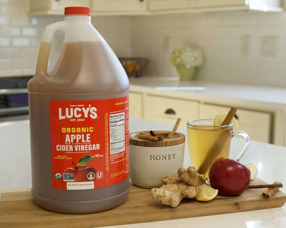 Lucy's Family Owned - USDA Organic NonGMO Raw Apple Cider Vinegar, Unfiltered, Unpasteurized, With the Mother, (2 Pack Gallon) - Image 5