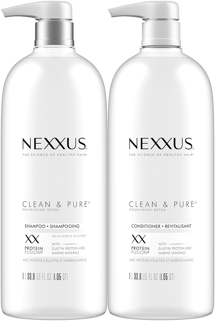 Nexxus Clean and Pure Clarifying Shampoo and Conditioner 2-Pack With ProteinFusion, for Nourished Hair Paraben Free 33.8 oz - Product Image