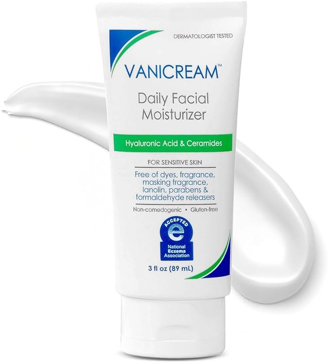 Vanicream Daily Facial Moisturizer With Ceramides and Hyaluronic Acid - Formulated Without Common Irritants for Those with Sensitive Skin, 3 fl oz (Pack of 1) - Product Image