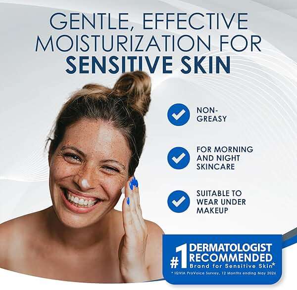 Vanicream Daily Facial Moisturizer With Ceramides and Hyaluronic Acid - Formulated Without Common Irritants for Those with Sensitive Skin, 3 fl oz (Pack of 1) - Image 2