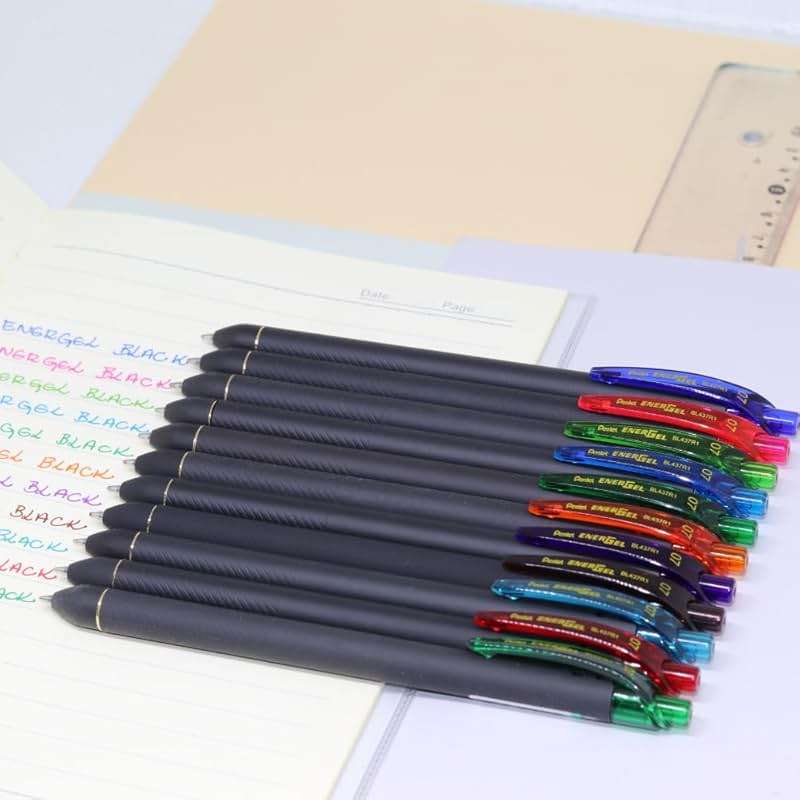 Pentel Energel Gel Pen Black 0.7mm Brown BL437R1-E - Image 5