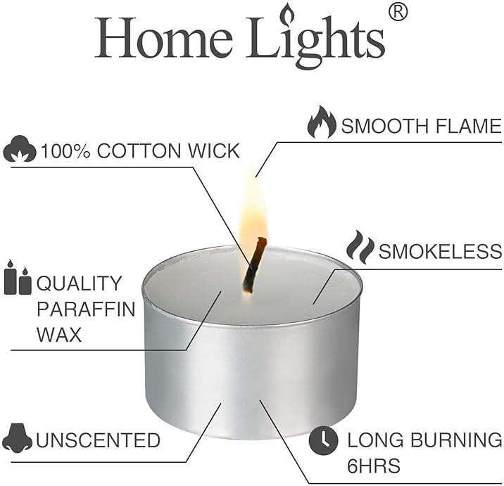 Unscented White Tealight Candles -200 Packs, 6 to 7 Hour Burn Time Smokeless Tea Light Candles, Mini Votive Paraffin Candles with Cotton Wicks for Shabbat, Weddings, Christmas, Home Decor - Image 3