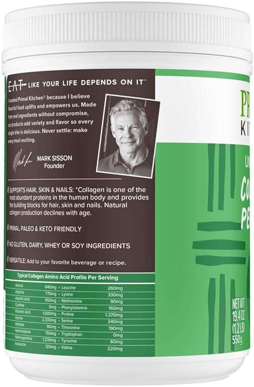 Primal Kitchen Collagen Peptides, Unflavored Collagen Powder, 1.2 Pounds - Image 3