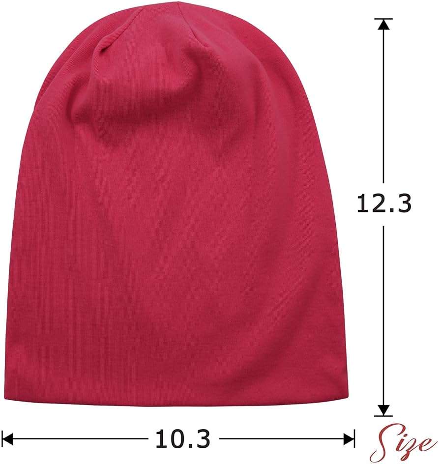Zando Slouchy Dwarf Beanie Hats for Women Men - Breathable Cozy Cotton Sleep Cap Thin Chemo Headwear for Hip-Pop Halloween - Image 2