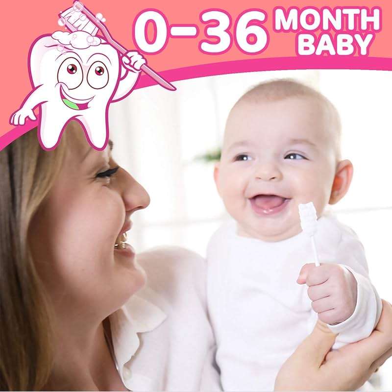 EASICUTI Baby Tongue Cleaner, 42Pcs Disposable Infant Toothbrush, Gauze Gum Cleaner Baby Oral Cleaning Stick Dental Care for 0-36 Months + Free 1 Finger Toothbrush - Image 6