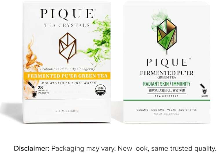 Pique Organic Fermented Pu'er Green Tea Crystals - 28 Single Servings (1 Pack) - Image 4