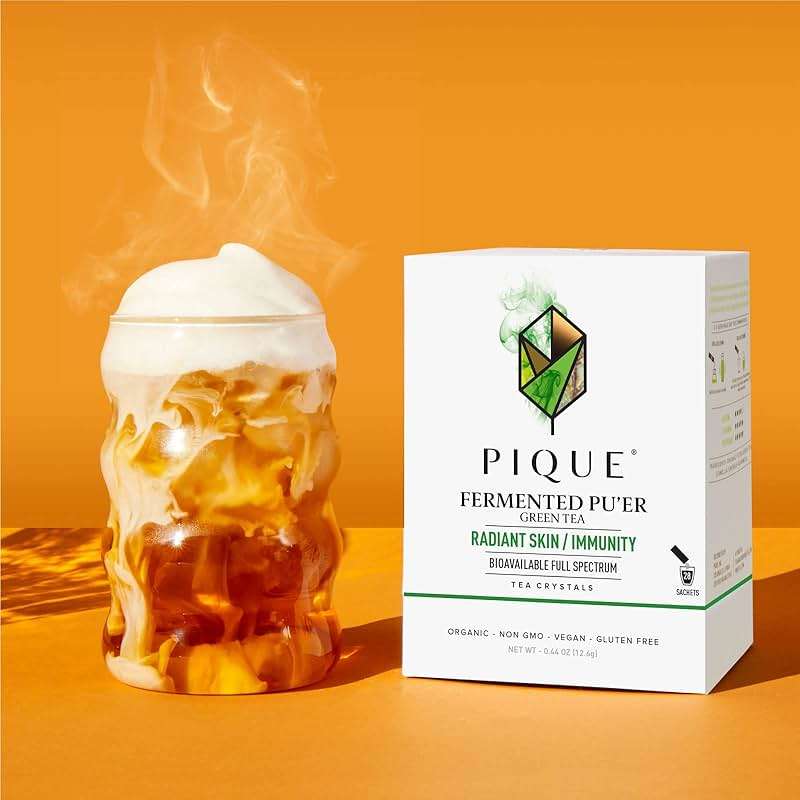 Pique Organic Fermented Pu'er Green Tea Crystals - 28 Single Servings (1 Pack) - Image 7