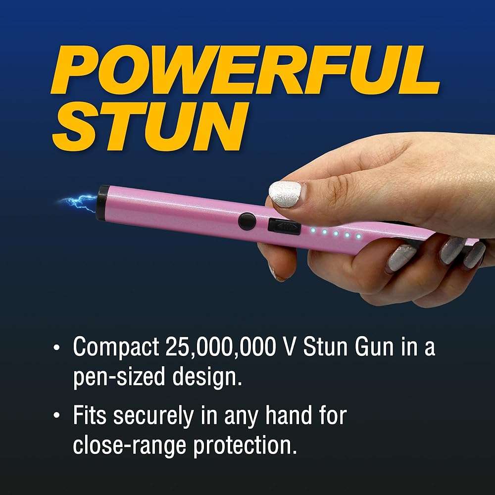 Streetwise Pain Pen 25,000,000 Volts Stun Gun for Self Protection - Tactical Stun Pen for Women and Men, USB Rechargeable, Battery Indicator, Durable Clip, Compact and Concealable for Protection - Image 2