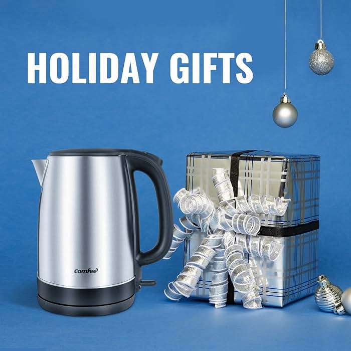COMFEE' 1.7L Stainless Steel Electric Tea Kettle, BPA-Free Hot Water Kettle Electric with LED Light, Auto Shut-Off and Boil-Dry Protection, 1500W Fast Boil Electric Kettle - Image 11