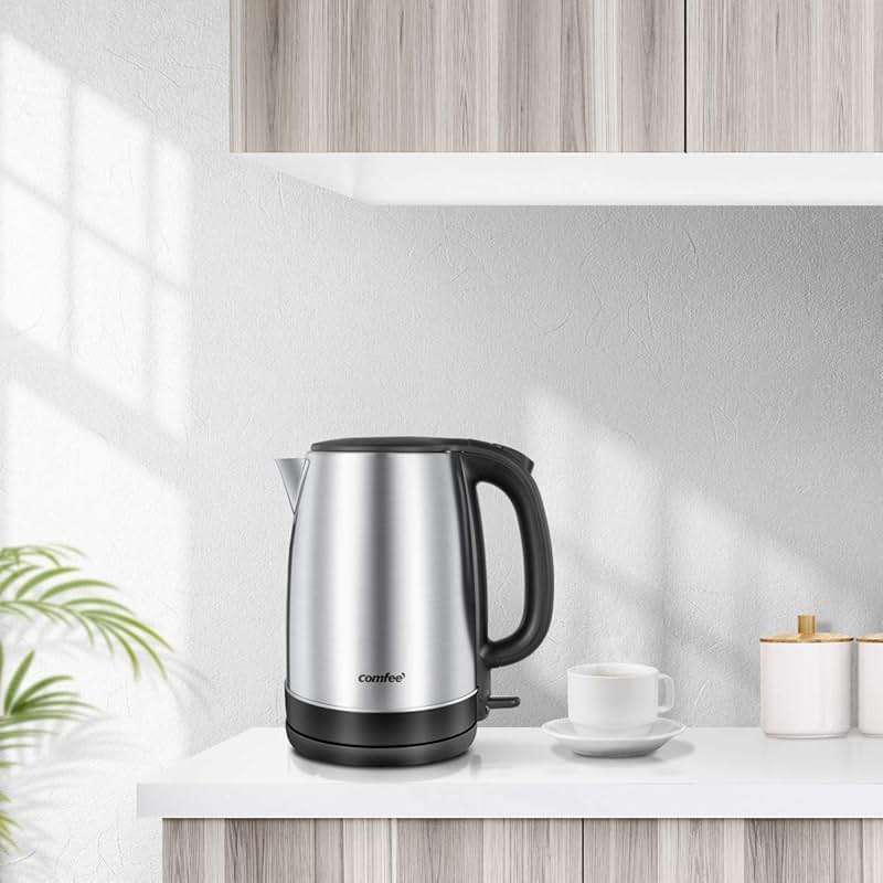 COMFEE' 1.7L Stainless Steel Electric Tea Kettle, BPA-Free Hot Water Kettle Electric with LED Light, Auto Shut-Off and Boil-Dry Protection, 1500W Fast Boil Electric Kettle - Image 10