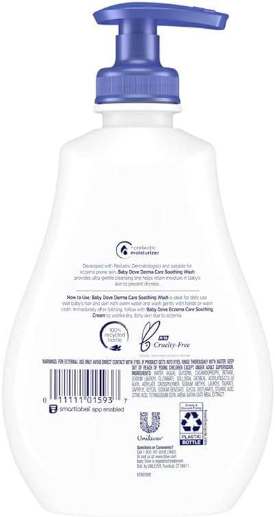 Baby Dove Derma Care Soothing Wash Skin Care with Colloidal Oatmeal Suitable for eczema prone skin 13 oz - Image 2