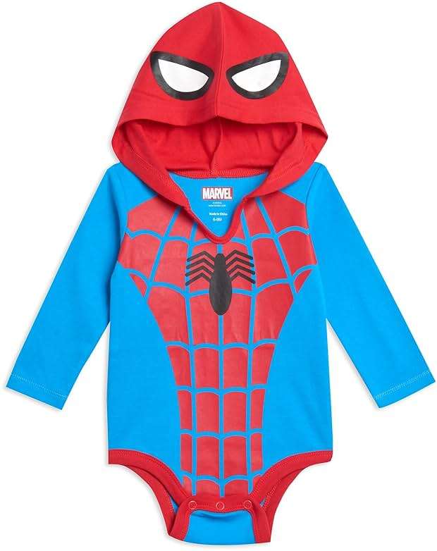 Marvel Avengers Baby Cosplay Hooded Bodysuits 3-Pack Newborn to Infant - Image 2