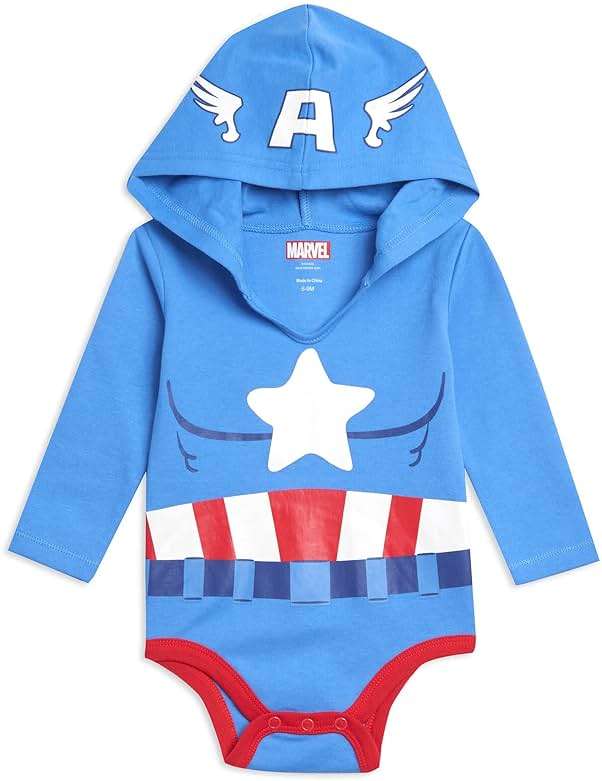 Marvel Avengers Baby Cosplay Hooded Bodysuits 3-Pack Newborn to Infant - Image 3