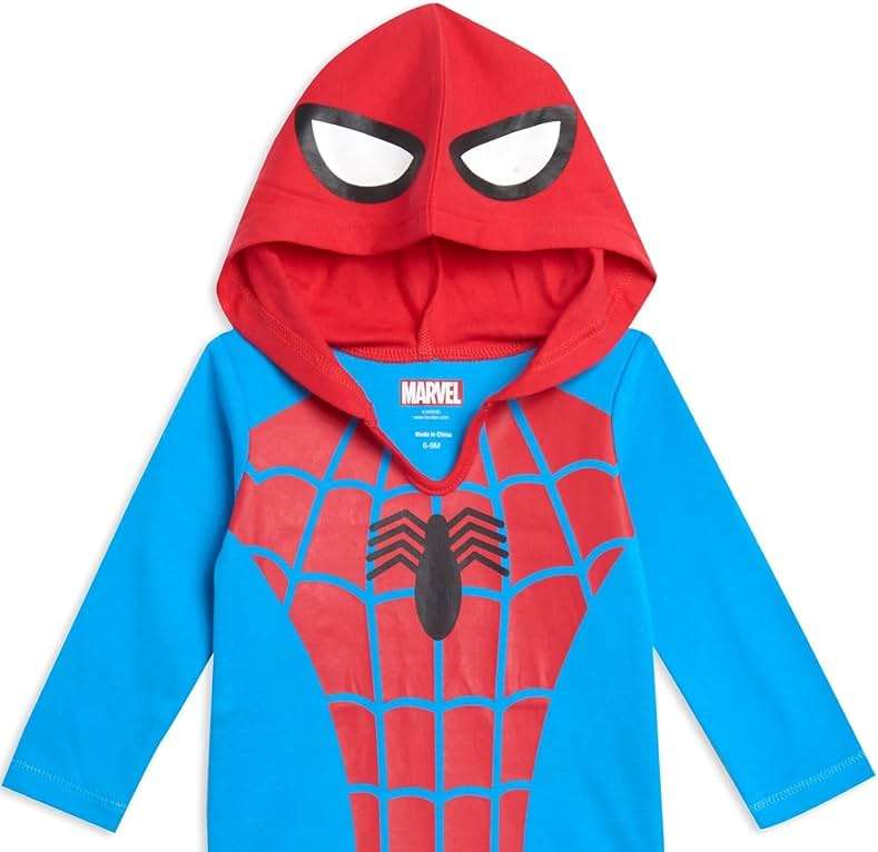 Marvel Avengers Baby Cosplay Hooded Bodysuits 3-Pack Newborn to Infant - Image 5
