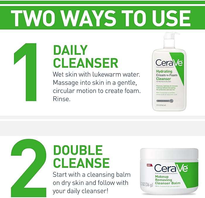 CeraVe Hydrating Cream To Foam Cleanser, Makeup Remover Face Wash For Dry Skin, Foaming Facial Cleanser With Hyaluronic Acid, Normal To Dry Skin, Fragrance Free & Non Comedogenic, 19 Fluid Ounce - Image 3