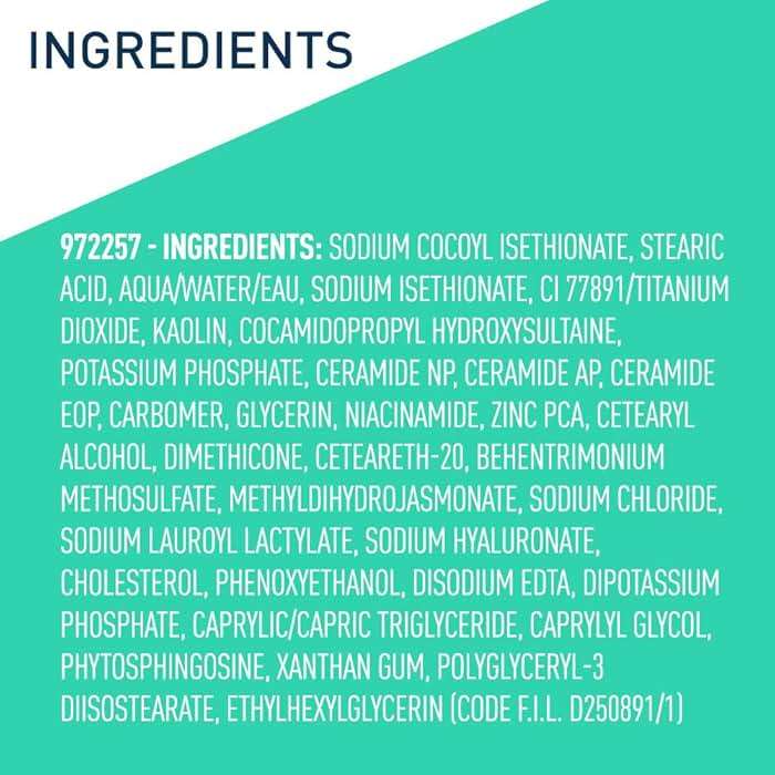 CeraVe Foaming Cleanser Bar, Soap-Free Body and Face Cleanser Bar for Oily Skin, Fragrance Free, 4.5 Ounce - Image 5