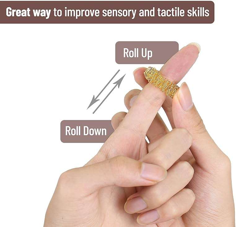 Mr. Pen- Spiky Sensory Rings, 10 Pack, Stress Relief Fidget Sensory Toys, Fidget Rings, Fidget Ring for Anxiety, Stress Relief Rings, Massager for Fidget ADHD Autism - Image 3