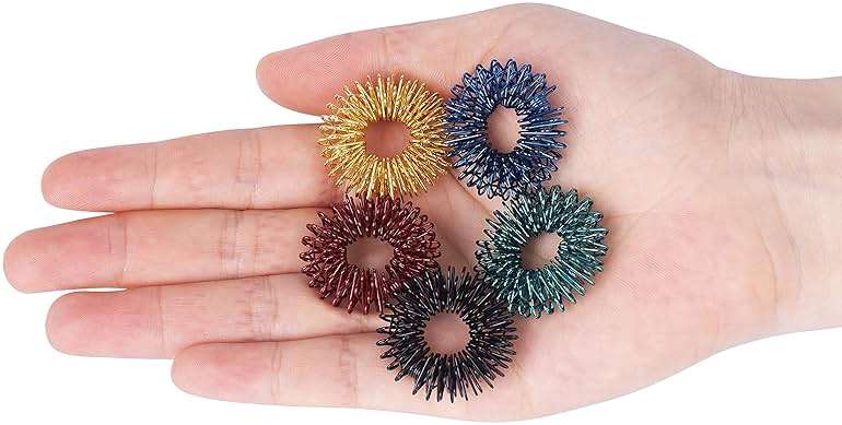 Mr. Pen- Spiky Sensory Rings, 10 Pack, Stress Relief Fidget Sensory Toys, Fidget Rings, Fidget Ring for Anxiety, Stress Relief Rings, Massager for Fidget ADHD Autism - Image 7