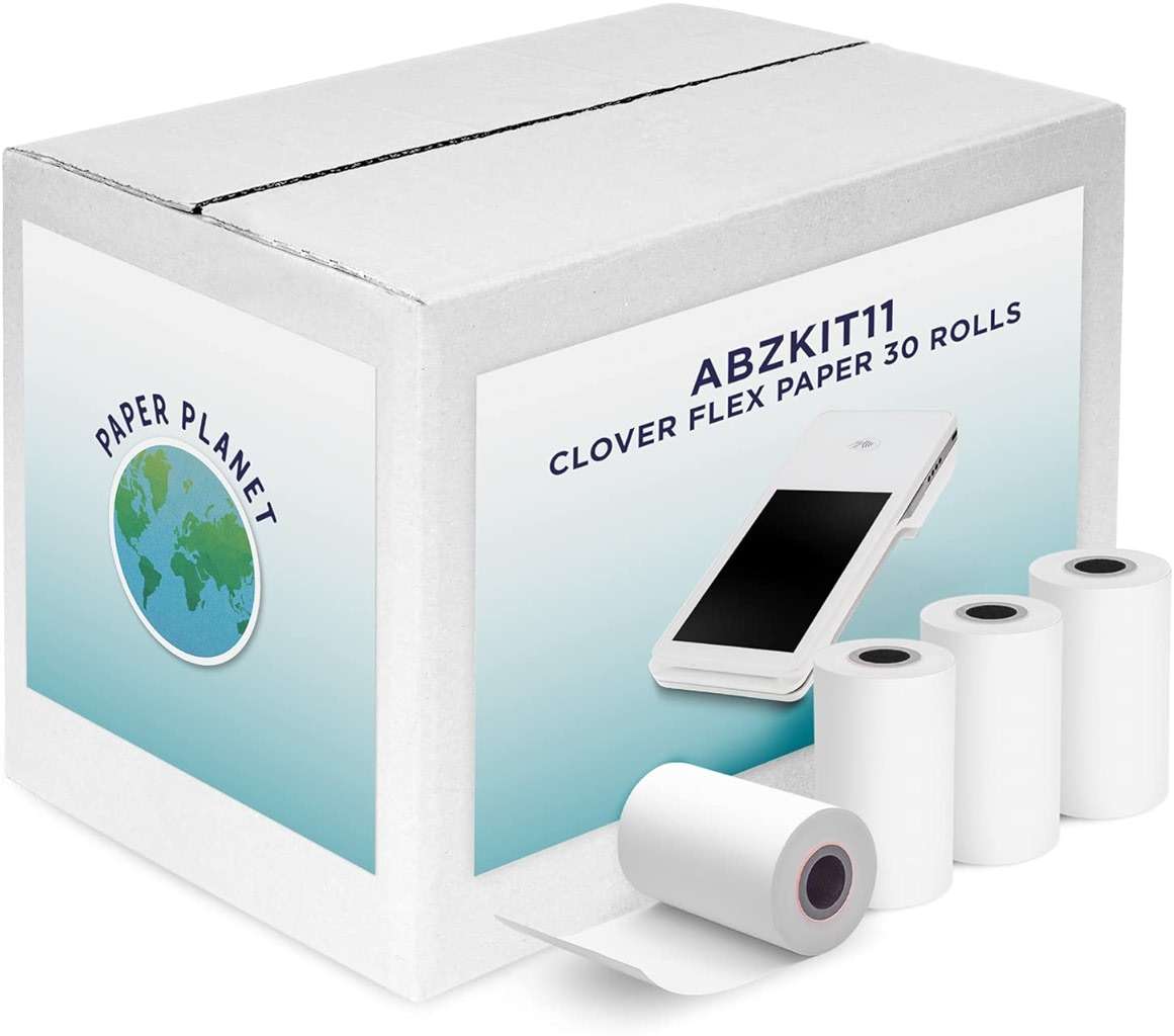 PaperPlanet Thermal Receipt Paper for Clover Flex | 30 Rolls | Compatible with Clover POS models C400 C401 C403 C405 C406 - Image 1