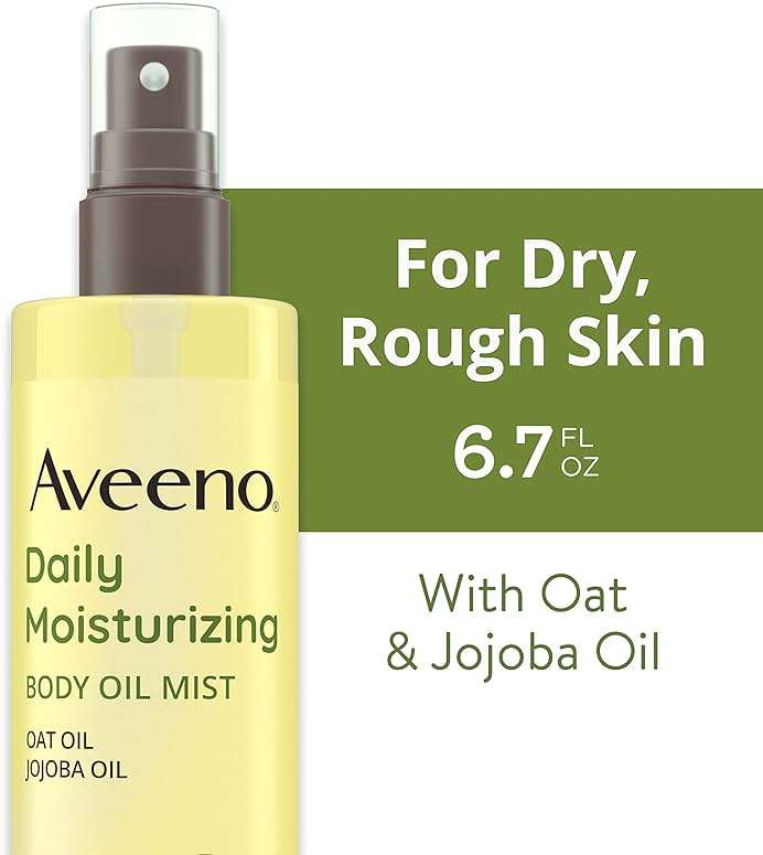 Aveeno Daily Moisturizing Body Oil Mist with Oat Oil and Jojoba Oil for Rough, Dry, Sensitive Skin, Nourishing Body Spray for Smoother, More Even Skin, Paraben- & Silicone-Free, 6.7 fl. oz - Image 2