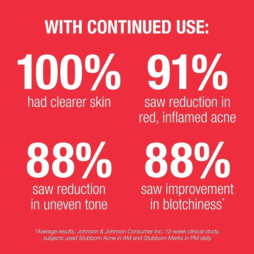 Neutrogena Stubborn Acne AM Face Treatment with 2.5% Micronized Benzoyl Peroxide Acne Medication, Oil-Free Daily Facial Treatment Reduces Size & Redness of Breakouts, Paraben-Free, 2.0 oz | 2.5% - Image 7