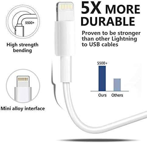 4Pack Original Apple MFi Certified Charger Lightning to USB Charging Cable Cord Compatible iPhone 14/13/12/11 Pro/11/XS MAX/XR/8/7/6s Plus,iPad Pro/Air/Mini,iPod Touch (3.3ft) - Image 3
