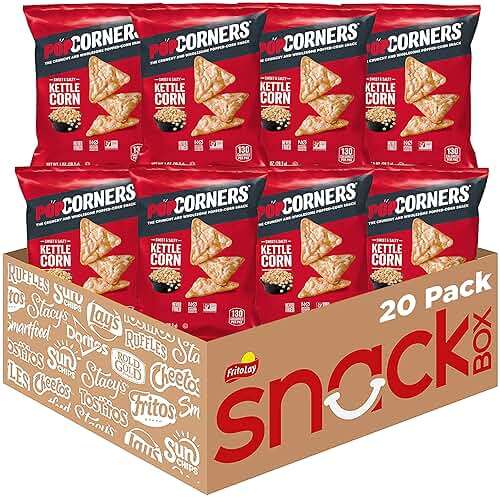 PopCorners Popped Corn Snacks, Kettle Corn, 1 Ounce (Pack of 20) (Packaging May Vary) - Image 1