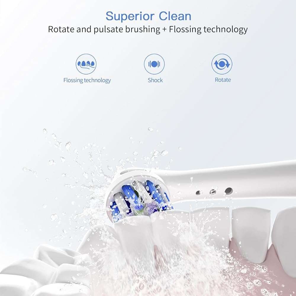 Replacement Toothbrush Heads for Oral B Braun, 8 Pack Professional Electric Toothbrush Heads, Precision Clean Brush Heads Refill Compatible with Oral-B 7000/Pro 1000/9600/ 5000/3000/8000 (8pack) - Image 5