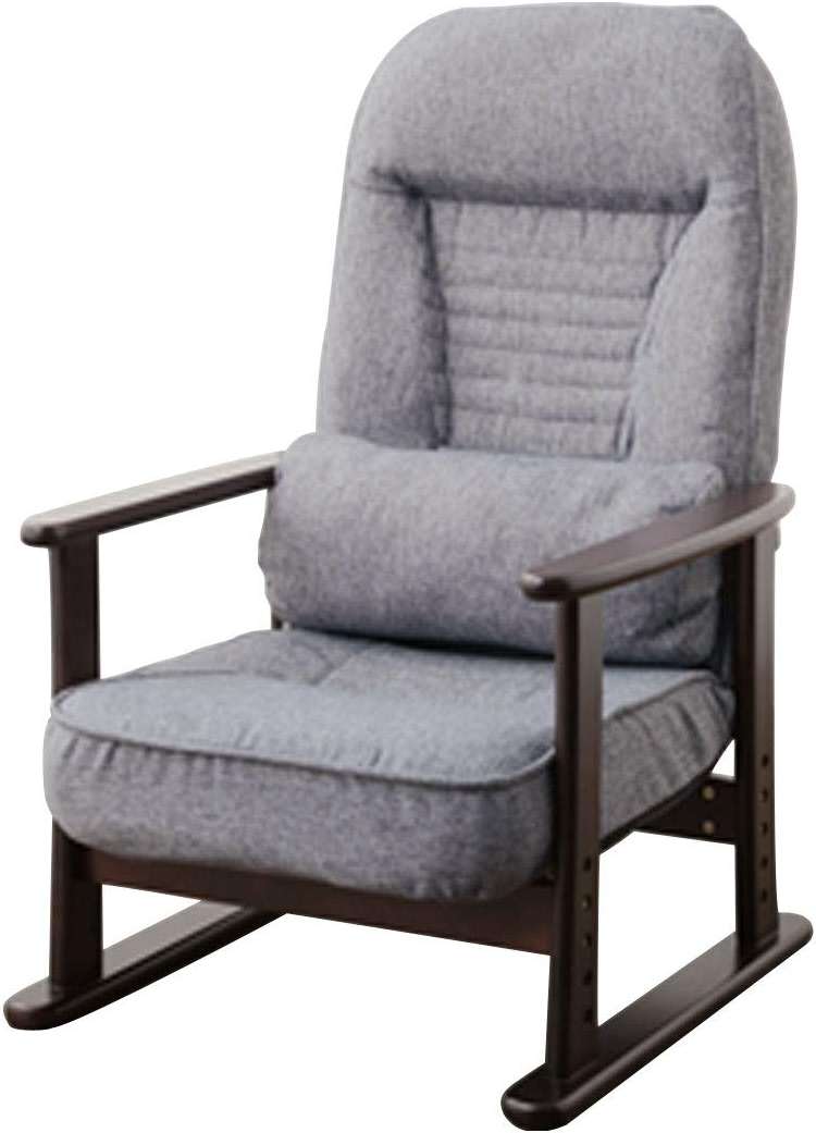 EMOOR KIRAKU Lightweight Adjustable Recliner Chair with Arms (Low-Type) Stand Assist for Elderly, 7-Angle & 5-Height Adjust, No Assembly, Gray - Image 1