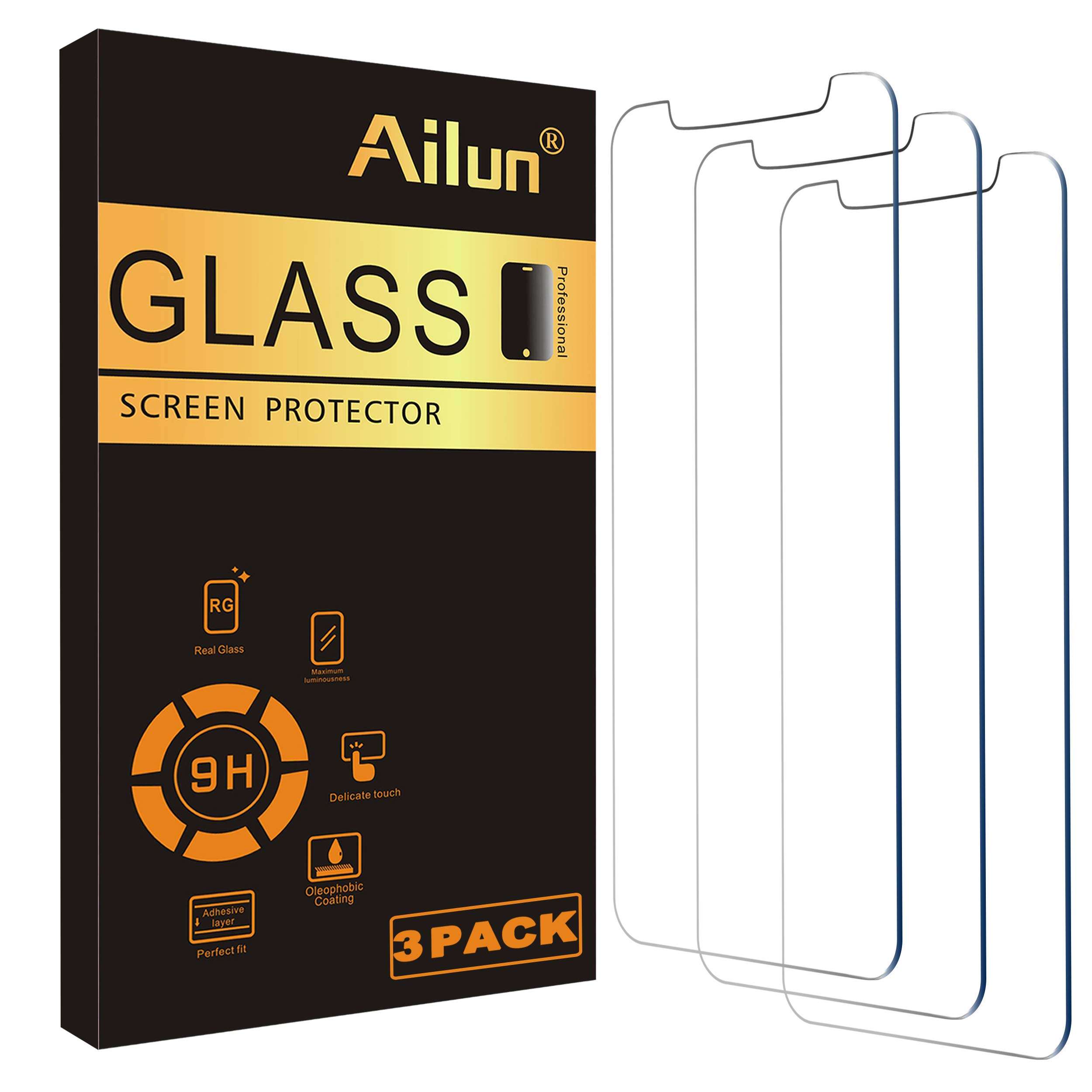Ailun Screen Protector for iPhone 12 / iPhone 12 Pro 2020 6.1 Inch 3 Pack Case Friendly Tempered Glass - Image 1