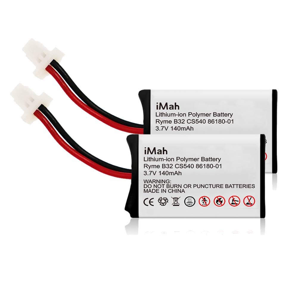 iMah Replacement for Plantronics CS540 and C054 Wireless Headset Battery, Fits Plantronics 86180-01 84479-01 Battery, Pack of 2 - Product Image