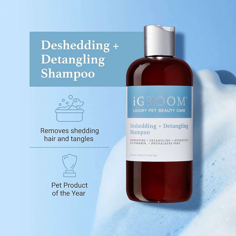 iGroom Deshedding & Detangling Dog Shampoo, Luxury Pet Beauty Care, Loosen Tangles + Unwanted Undercoat, Adds Shine + Volume, Made in USA (1 GAL) - Image 2