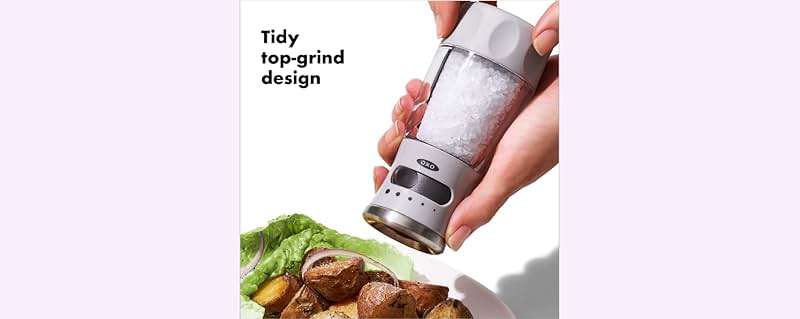 OXO Good Grips Contoured Mess-Free Salt Grinder - Gray - Image 3
