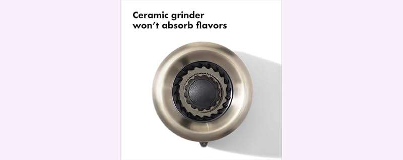 OXO Good Grips Contoured Mess-Free Salt Grinder - Gray - Image 5