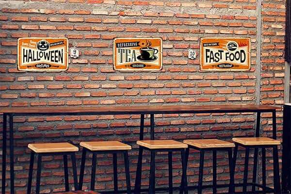 AOYEGO Tea Tin Sign,Refreshing Tea Service Here Dark Yellow Vintage Metal Tin Signs for Cafes Bars Pubs Shop Wall Decorative Funny Retro Signs for Men Women 8x12 Inch - Image 5