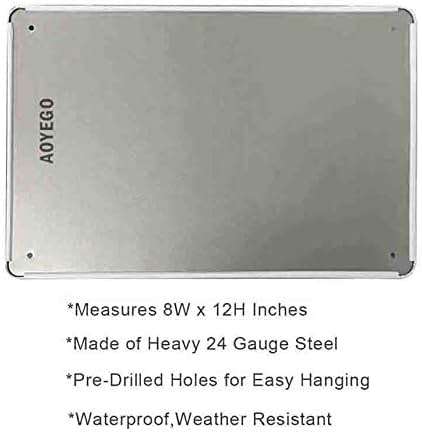 AOYEGO Tea Tin Sign,Refreshing Tea Service Here Dark Yellow Vintage Metal Tin Signs for Cafes Bars Pubs Shop Wall Decorative Funny Retro Signs for Men Women 8x12 Inch - Image 6