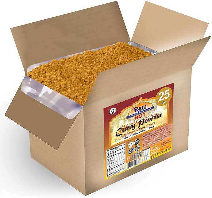Rani Curry Powder Hot (11-Spice Authentic Indian Blend) 400oz (25lbs) 11.36kg Bulk Box ~ All Natural | Salt-Free | Vegan | No Colors | Gluten Friendly | NON-GMO | Kosher | Indian Origin - Image 1