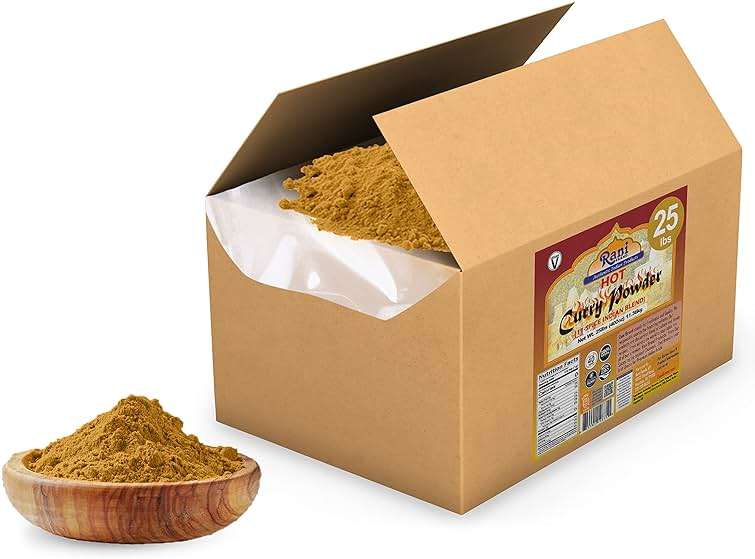 Rani Curry Powder Hot (11-Spice Authentic Indian Blend) 400oz (25lbs) 11.36kg Bulk Box ~ All Natural | Salt-Free | Vegan | No Colors | Gluten Friendly | NON-GMO | Kosher | Indian Origin - Image 3
