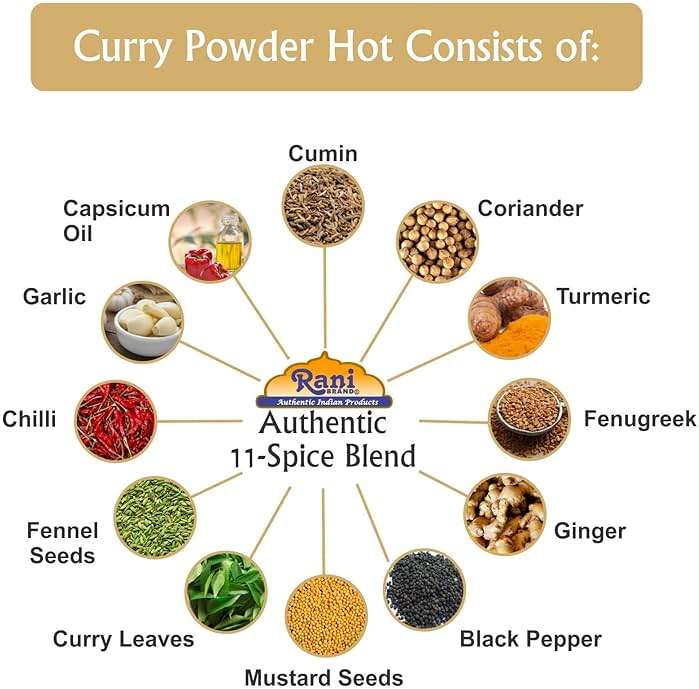 Rani Curry Powder Hot (11-Spice Authentic Indian Blend) 400oz (25lbs) 11.36kg Bulk Box ~ All Natural | Salt-Free | Vegan | No Colors | Gluten Friendly | NON-GMO | Kosher | Indian Origin - Image 5